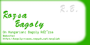 rozsa bagoly business card